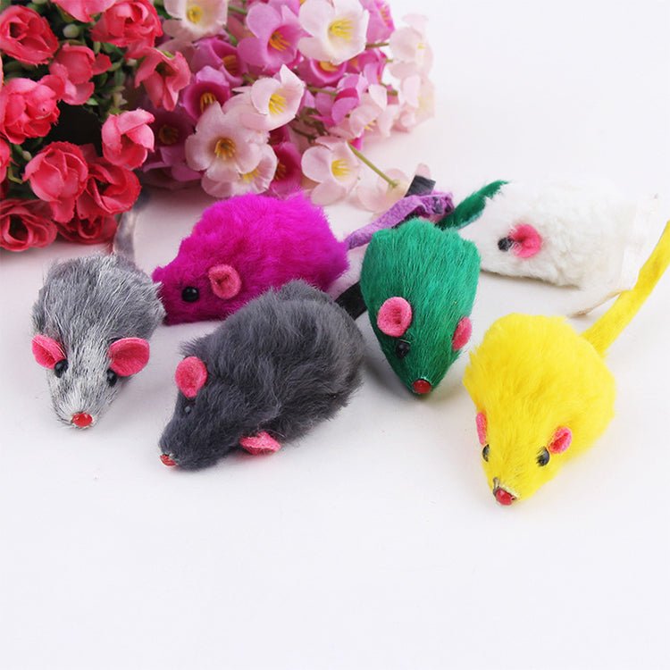 10 PCS PLUSH MOUSE CAT TOYS (Random Color) - Yahko Merchandise