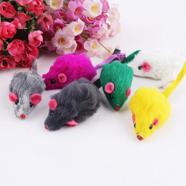 10 PCS PLUSH MOUSE CAT TOYS (Random Color) - Yahko Merchandise