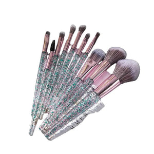 10 - Piece Makeup Brush Set for Beauty and Blending - Yahko Merchandise