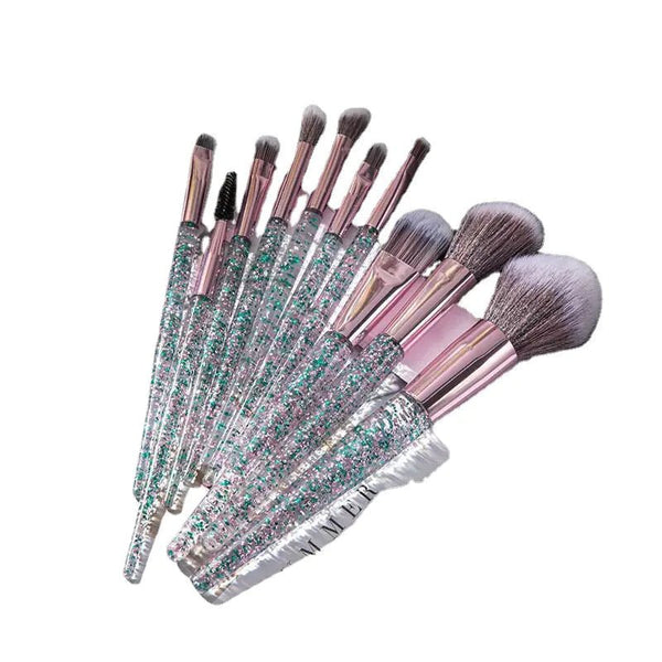 10 - Piece Makeup Brush Set for Beauty and Blending - Yahko Merchandise