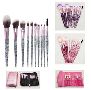 10 - Piece Makeup Brush Set for Beauty and Blending - Yahko Merchandise