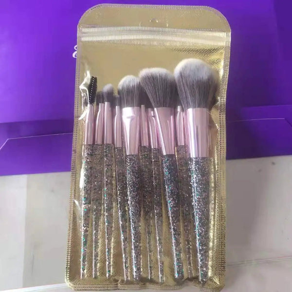 10 - Piece Makeup Brush Set for Beauty and Blending - Yahko Merchandise