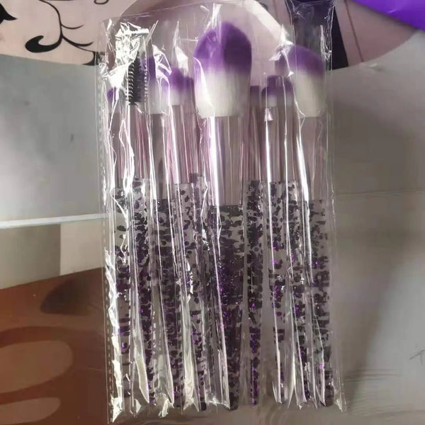 10 - Piece Makeup Brush Set for Beauty and Blending - Yahko Merchandise