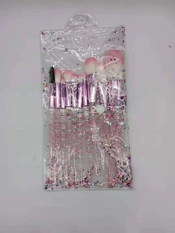 10 - Piece Makeup Brush Set for Beauty and Blending - Yahko Merchandise