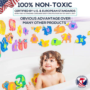 100% Non Toxic Foam Bath Toys Premium Educational Floating Bathtub - Yahko Merchandise