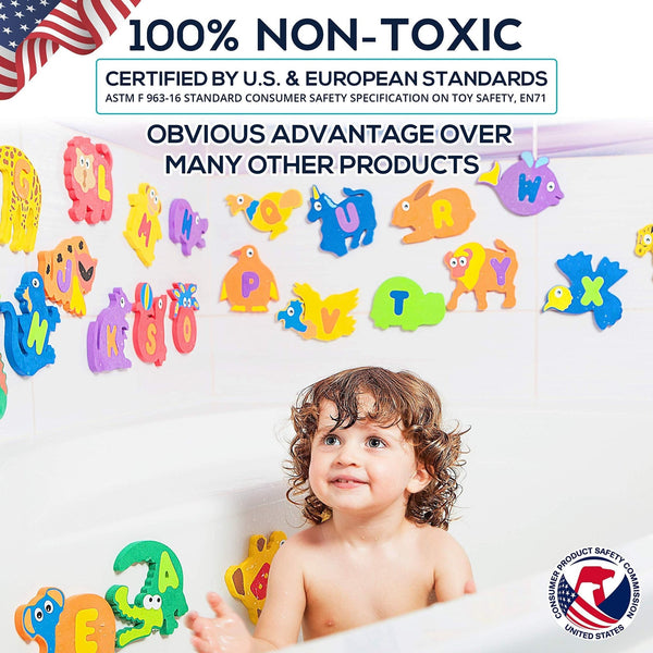 100% Non Toxic Foam Bath Toys Premium Educational Floating Bathtub - Yahko Merchandise
