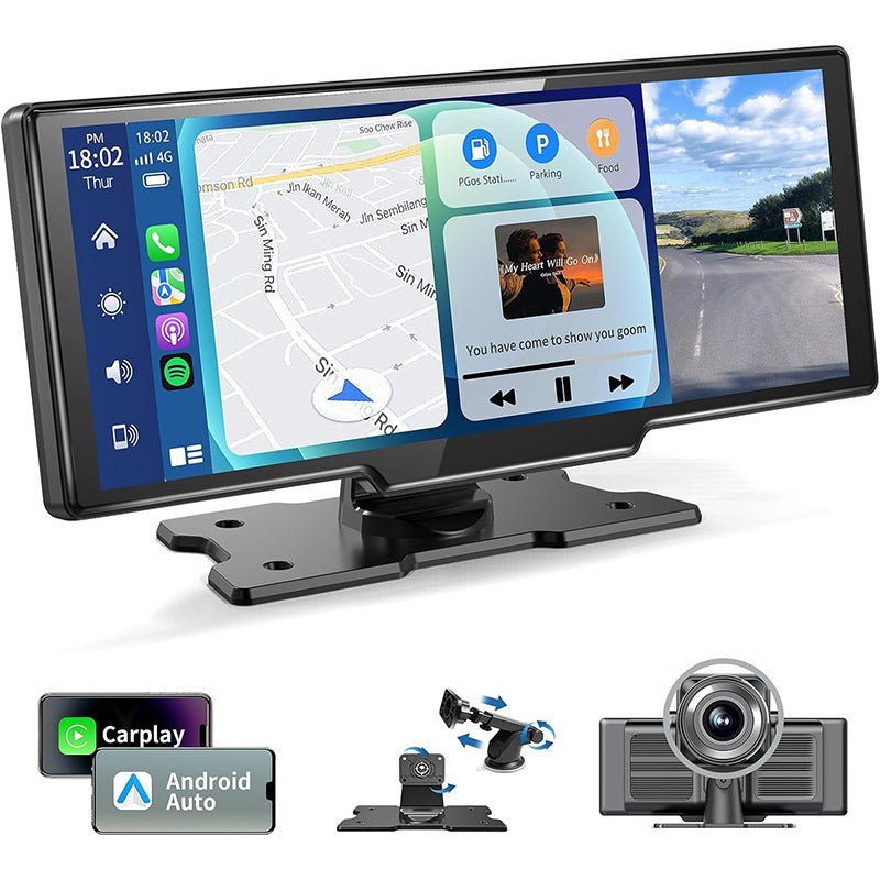 1026 - inch Full Touch Screen All - in - one Car Navigation Device Front And Rear Dual Recording HD Recording P Split Screen Display - Yahko Merchandise