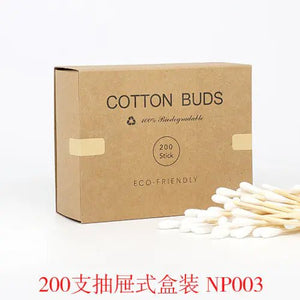 200 Bamboo Cotton Swabs for Makeup and Ear Cleaning - Yahko Merchandise