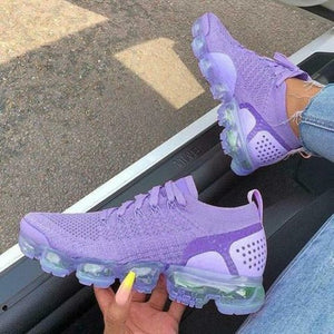 2021 Purple Sneakers Women Casual Shoes Mesh Air - Cushion Flat - Yahko Merchandise