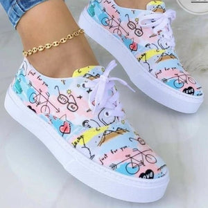 2022 Fashion Graffiti Women Sneakers Trainers Shoes - Yahko Merchandise