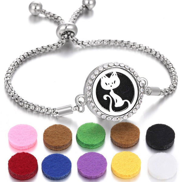 2024 New Kaleidoscope Aromatherapy Bracelet Perfume Essential Oil Diffuser Locket Bracelet Charms Women Aroma Diffuser Jewelry - Yahko Merchandise