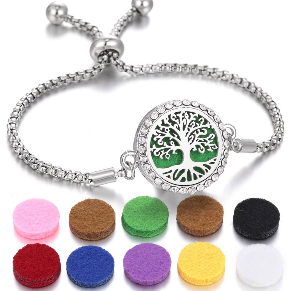 2024 New Kaleidoscope Aromatherapy Bracelet Perfume Essential Oil Diffuser Locket Bracelet Charms Women Aroma Diffuser Jewelry - Yahko Merchandise