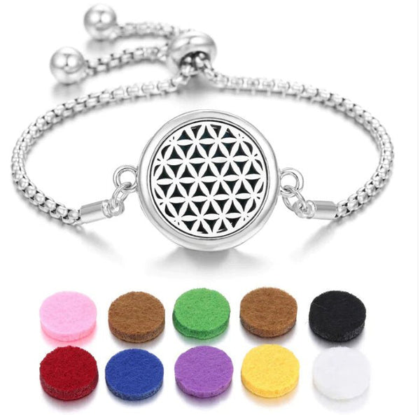 2024 New Kaleidoscope Aromatherapy Bracelet Perfume Essential Oil Diffuser Locket Bracelet Charms Women Aroma Diffuser Jewelry - Yahko Merchandise