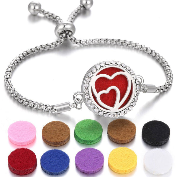 2024 New Kaleidoscope Aromatherapy Bracelet Perfume Essential Oil Diffuser Locket Bracelet Charms Women Aroma Diffuser Jewelry - Yahko Merchandise