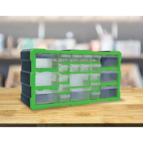 22 Multi Drawer Parts Storage Cabinet Unit Organiser Home Garage Tool - Yahko Merchandise