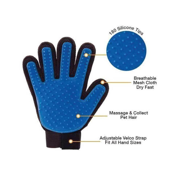 2in1 Pet Deshedding and Massage Glove - Dog or Cat Hair Grooming Right - Yahko Merchandise
