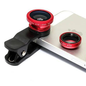 3 - in - 1 Universal Clip on Smartphone Camera Lens - 6 Colors - Yahko Merchandise