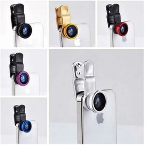3 - in - 1 Universal Clip on Smartphone Camera Lens - 6 Colors - Yahko Merchandise