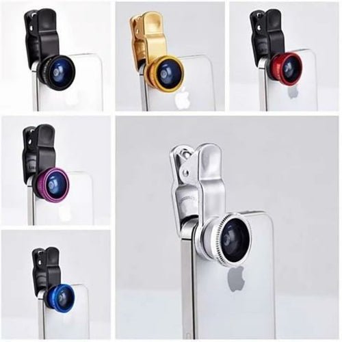 3 - in - 1 Universal Clip on Smartphone Camera Lens - 6 Colors - Yahko Merchandise