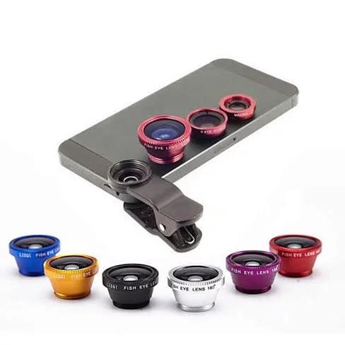 3 - in - 1 Universal Clip on Smartphone Camera Lens - 6 Colors - Yahko Merchandise