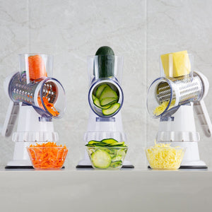 3 In 1 Vegetable Slicer Manual Kitchen Accessories Grater For Vegetable Cutter Round Chopper Mandolin Shredder Potato Home Kitchen Supplies Kitchen Gadgets - Yahko Merchandise