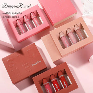 3 - Piece Matte Lip Gloss Set - Non - Stick to Cup - Yahko Merchandise