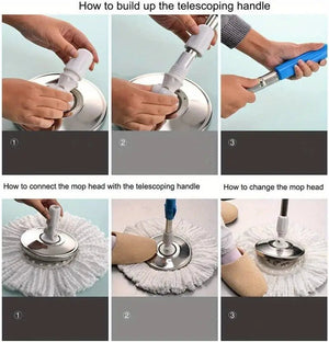 360° Rotating Microfiber Spin Mop Replacement Head - Yahko Merchandise