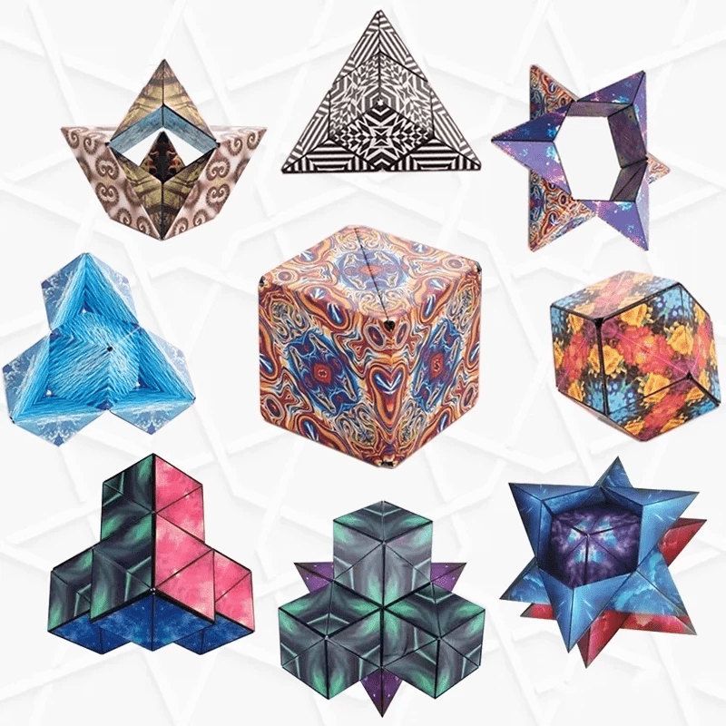 3D Changeable Magnetic Magic Cube For Kids Puzzle Cube Antistress Toy - Yahko Merchandise