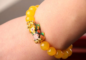 3D Gold Plated PiXiu Bracelet - Yahko Merchandise