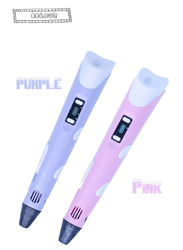 3D print pen 3D pen two generation graffiti 3D stereoscopic paintbrush children puzzle painting toys - Yahko Merchandise