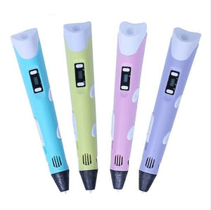 3D print pen 3D pen two generation graffiti 3D stereoscopic paintbrush children puzzle painting toys - Yahko Merchandise