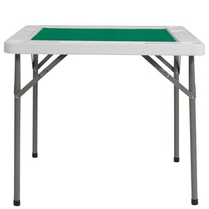 4 - Player Square Folding Card Game Poker Table w/ Green Felt Top and - Yahko Merchandise