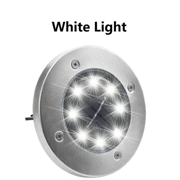 4/8 LEDs Solar Powered Buried Light Outdoor Pathway Garden Decking - Yahko Merchandise