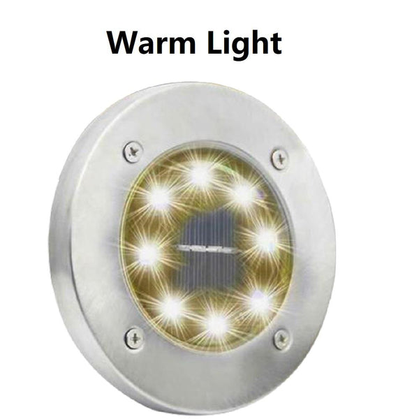 4/8 LEDs Solar Powered Buried Light Outdoor Pathway Garden Decking - Yahko Merchandise