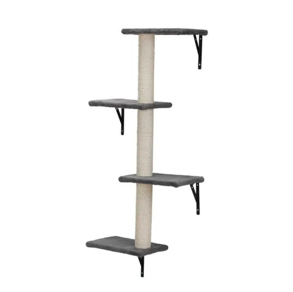 5 Pcs Wall Mounted Cat Climber Set Floating Cat Shelves And Perches Cat Activity Tree With Scratching Posts Modern Cat Furniture - Yahko Merchandise
