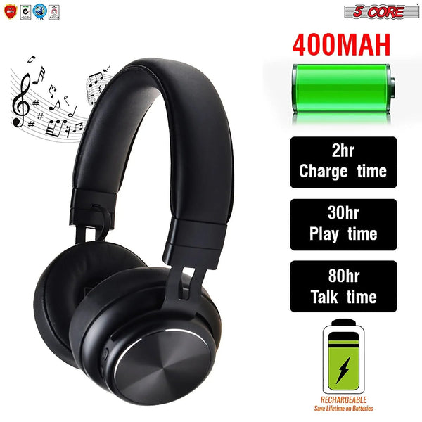 5Core Bluetooth Headphones Wireless Noise Cancelling Audifonos - Yahko Merchandise
