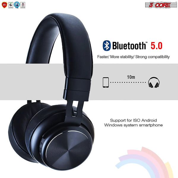 5Core Bluetooth Headphones Wireless Noise Cancelling Audifonos - Yahko Merchandise