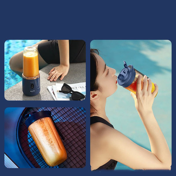 6blade Portable Blender Mini Juicer Cup Extractor Smoothie USB Charging Fruit Squeezer Blender Food Mixer Ice Crusher Portable Juicer Machine - Yahko Merchandise
