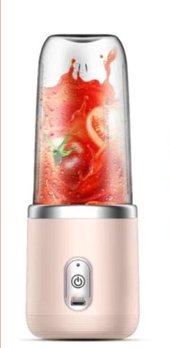 6blade Portable Blender Mini Juicer Cup Extractor Smoothie USB Charging Fruit Squeezer Blender Food Mixer Ice Crusher Portable Juicer Machine - Yahko Merchandise