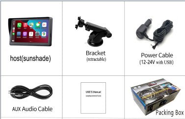 7 IPS Car Smart Screen Wireless Carplay Auto Mobile Phone Projection Screen Navigation - Yahko Merchandise