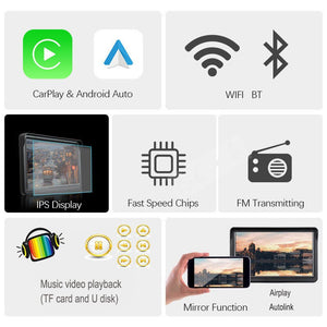 7 IPS Car Smart Screen Wireless Carplay Auto Mobile Phone Projection Screen Navigation - Yahko Merchandise
