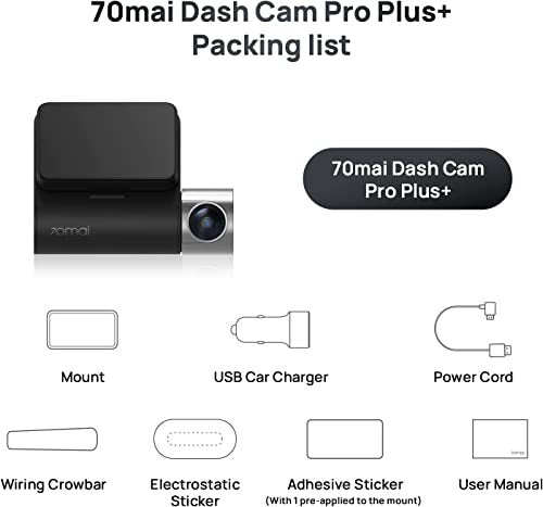 70mai A500s 1944P Dash Cam A800S Built - in GPS ADAS 140FOV 70mai Car Camera - Yahko Merchandise
