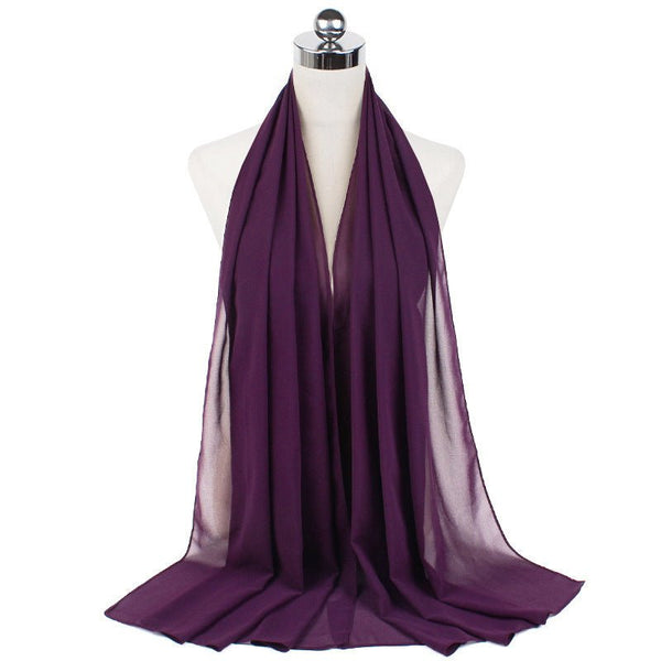 70x180cmMonochrome Pearl Chiffon Hijab Scarf - Yahko Merchandise