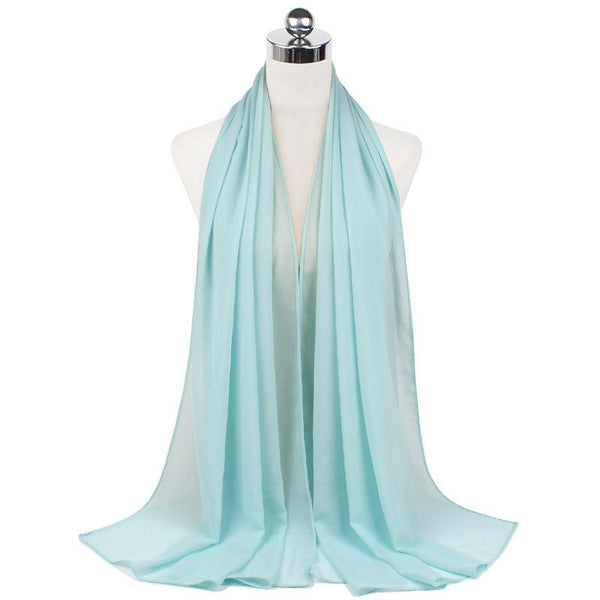 70x180cmMonochrome Pearl Chiffon Hijab Scarf - Yahko Merchandise