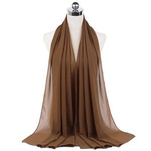 70x180cmMonochrome Pearl Chiffon Hijab Scarf - Yahko Merchandise