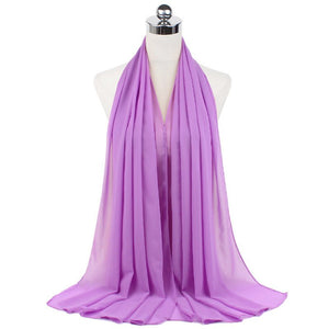 70x180cmMonochrome Pearl Chiffon Hijab Scarf - Yahko Merchandise