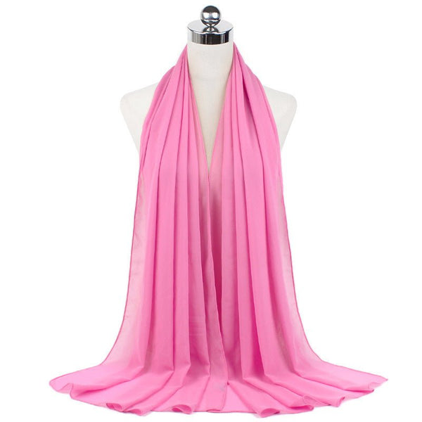 70x180cmMonochrome Pearl Chiffon Hijab Scarf - Yahko Merchandise