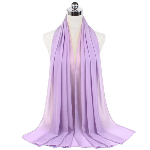 70x180cmMonochrome Pearl Chiffon Hijab Scarf - Yahko Merchandise