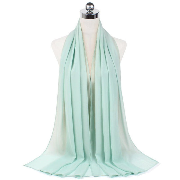 70x180cmMonochrome Pearl Chiffon Hijab Scarf - Yahko Merchandise