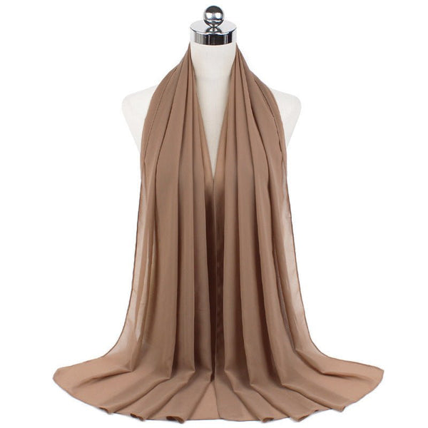 70x180cmMonochrome Pearl Chiffon Hijab Scarf - Yahko Merchandise